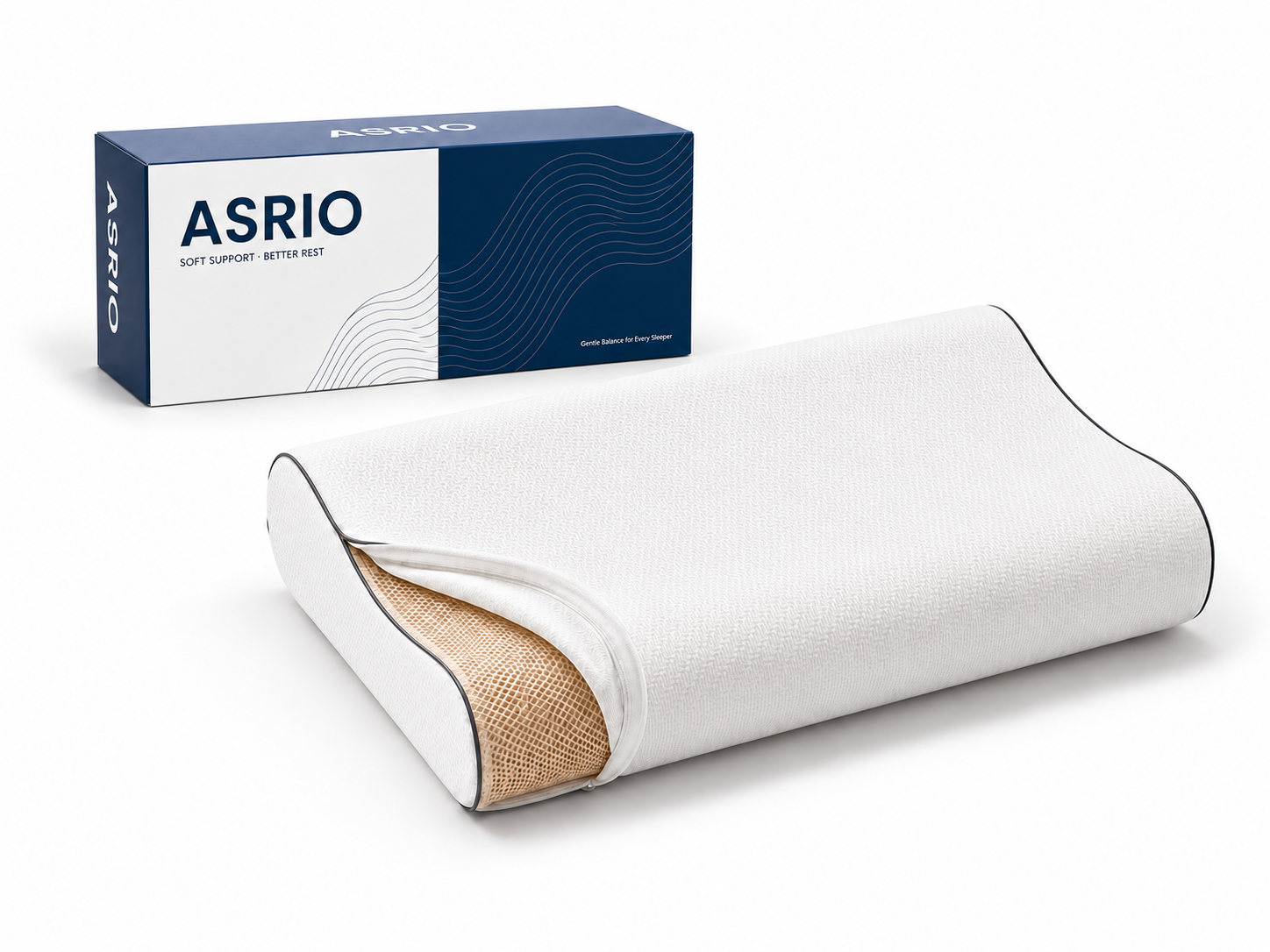 ASRIO Dual Height Silicone Foam Pillow