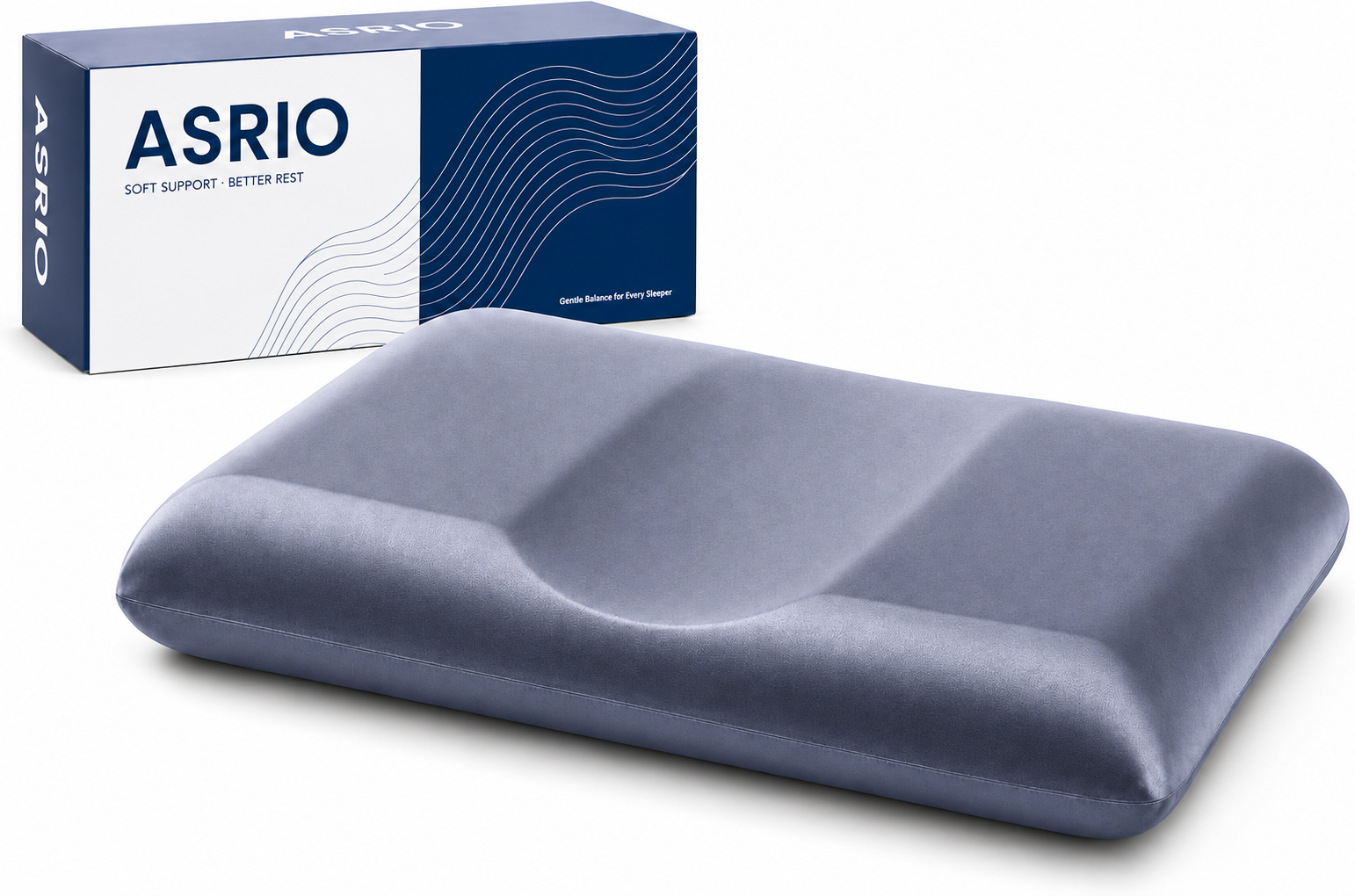ASRIO Head Cradle Silicone Foam Pillow