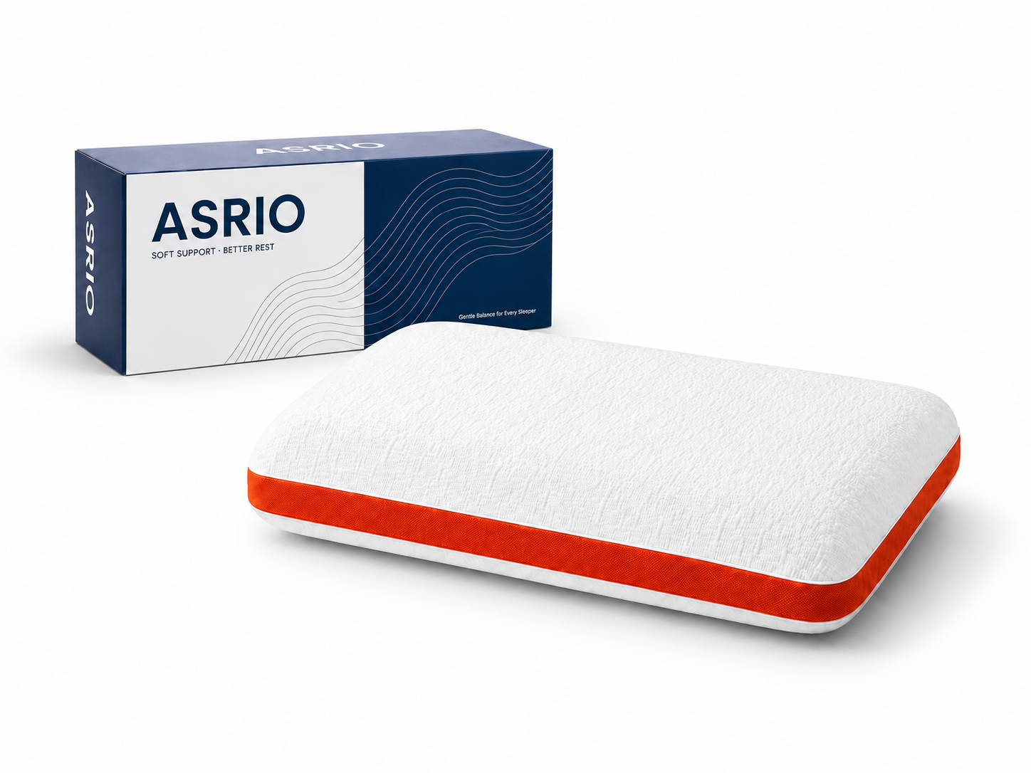 ASRIO Loaf Shape Silicone Foam Pillow