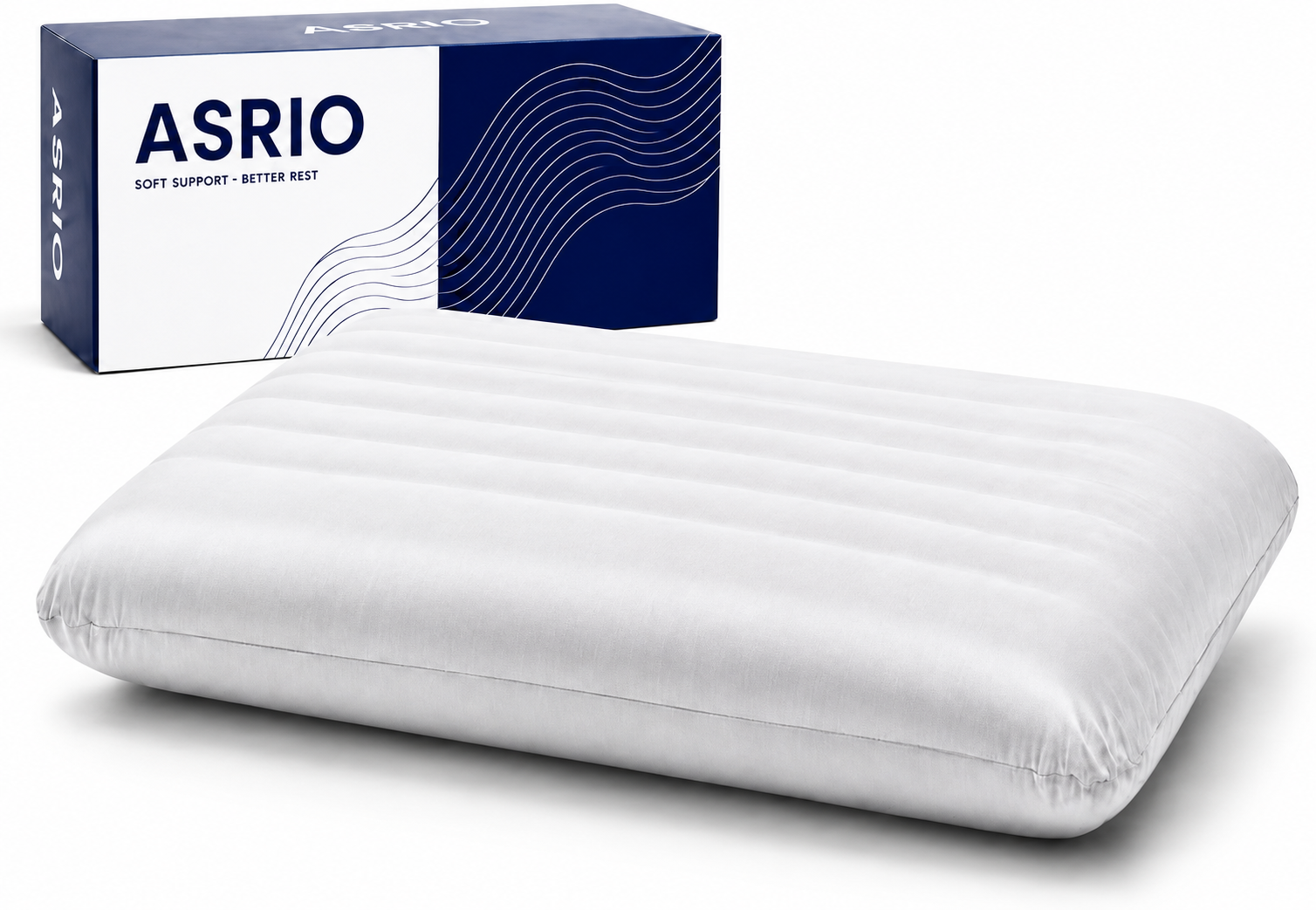ASRIO Wave Surface Silicone Foam Pillow